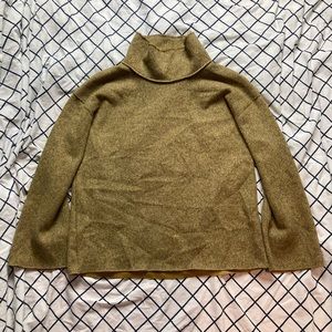 Zara tan colored mock neck sweater.